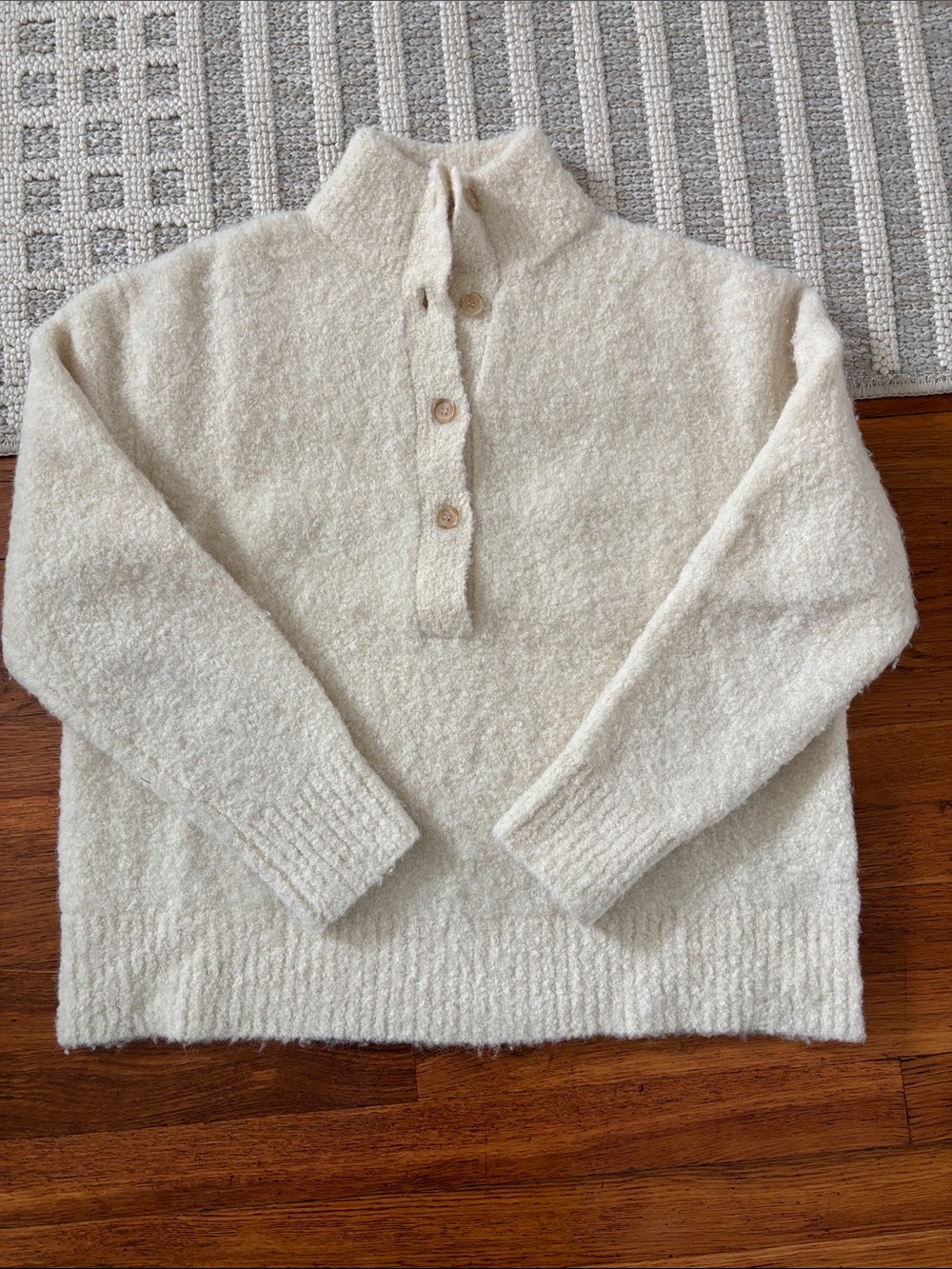 Jenni Kayne Cream Button-Front Women's Sweater